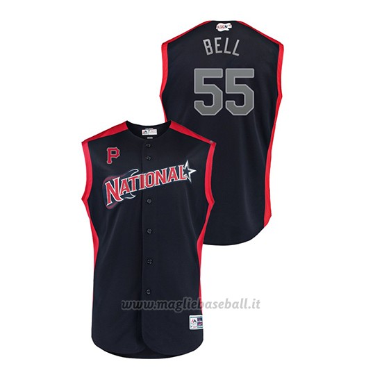 Maglia Baseball Bambino Pittsburgh Pittsburgh Pirates 2019 All Star Game Player National League Josh Bell Blu